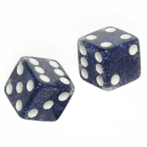 Pair of Blue Glitter Dice