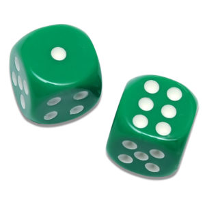 Solid Green Playing Dice