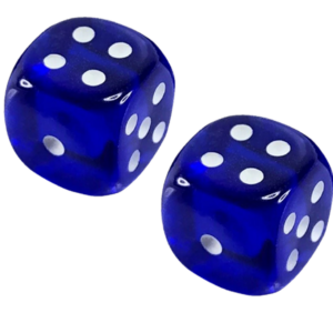Pair of Translucent Blue Dice