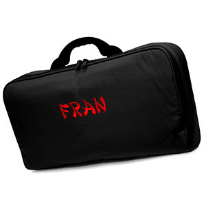 Black Canvas Mah Jongg Case with Handle with Embroidery