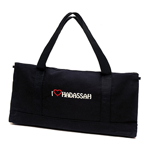 Black Canvas Mah Jongg Travel Tote with Three Zippered Pouches with Embroidery - Image 3