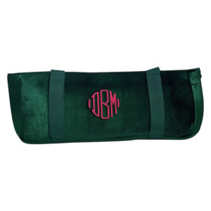 Green Velour American Mah Jongg Bag Case - Custom Embroidered