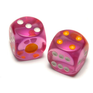 Translucent Pink Playing Dice