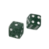 Pair of Green Glitter Dice