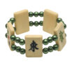 Mah Jongg Tile Bracelet -Green