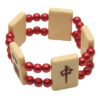 Mah Jongg Tile Bracelet - Red