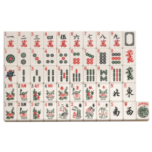 Mahjong Table Mat Red Flower Design FREE SHIPPING Includes 