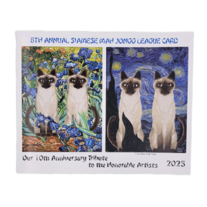 2025 Large Siamese Mah Jongg League Card