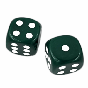Pair of Solid Hunter Green Dice