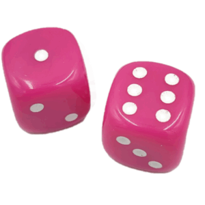 Pair of Solid Pink Dice