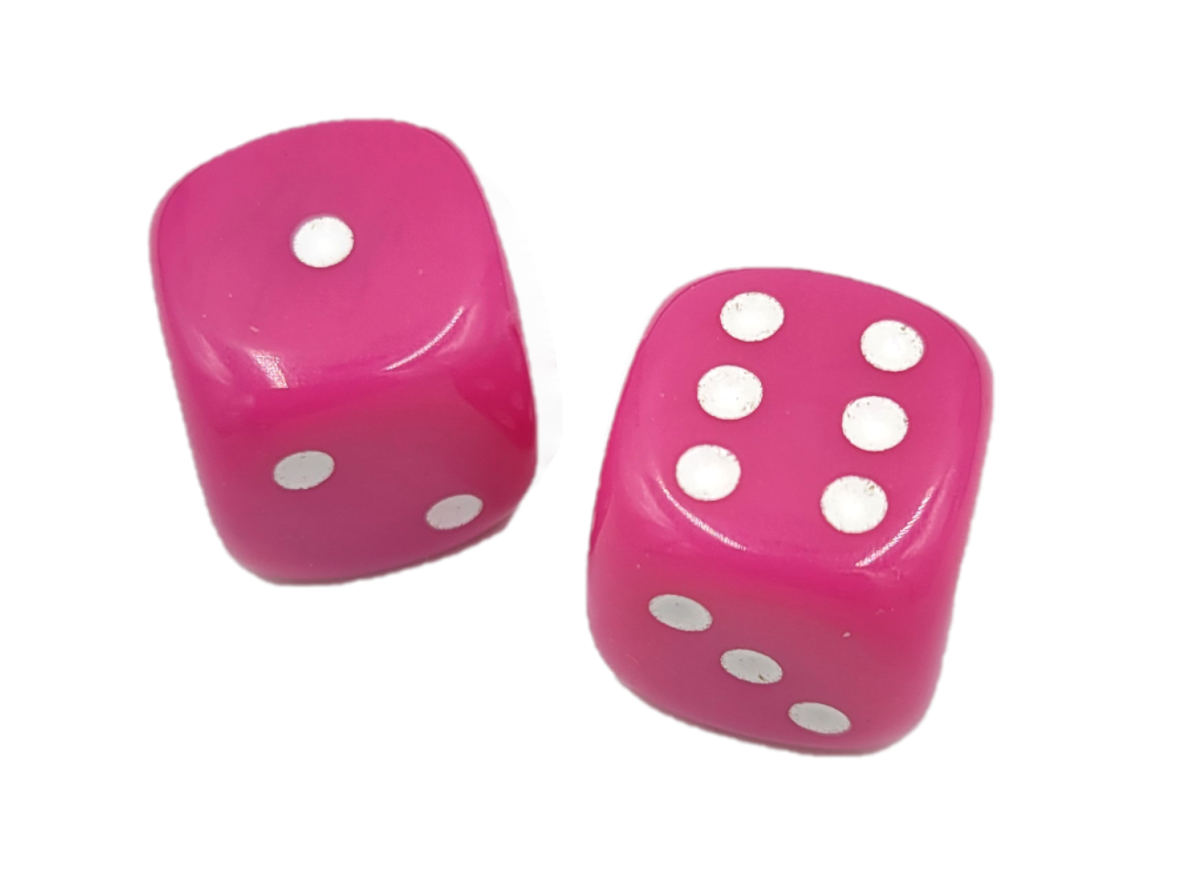 Solid Pink Playing Dice